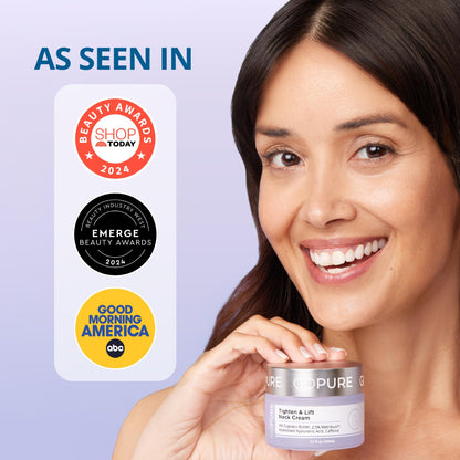 goPure Tighten & Lift Neck & Chest Moisturizer Cream for Visibly Firming, Tightening and Lifting Wrinkles & Crepey Skin, 1.7oz - Available at All In One Marketplace Canada