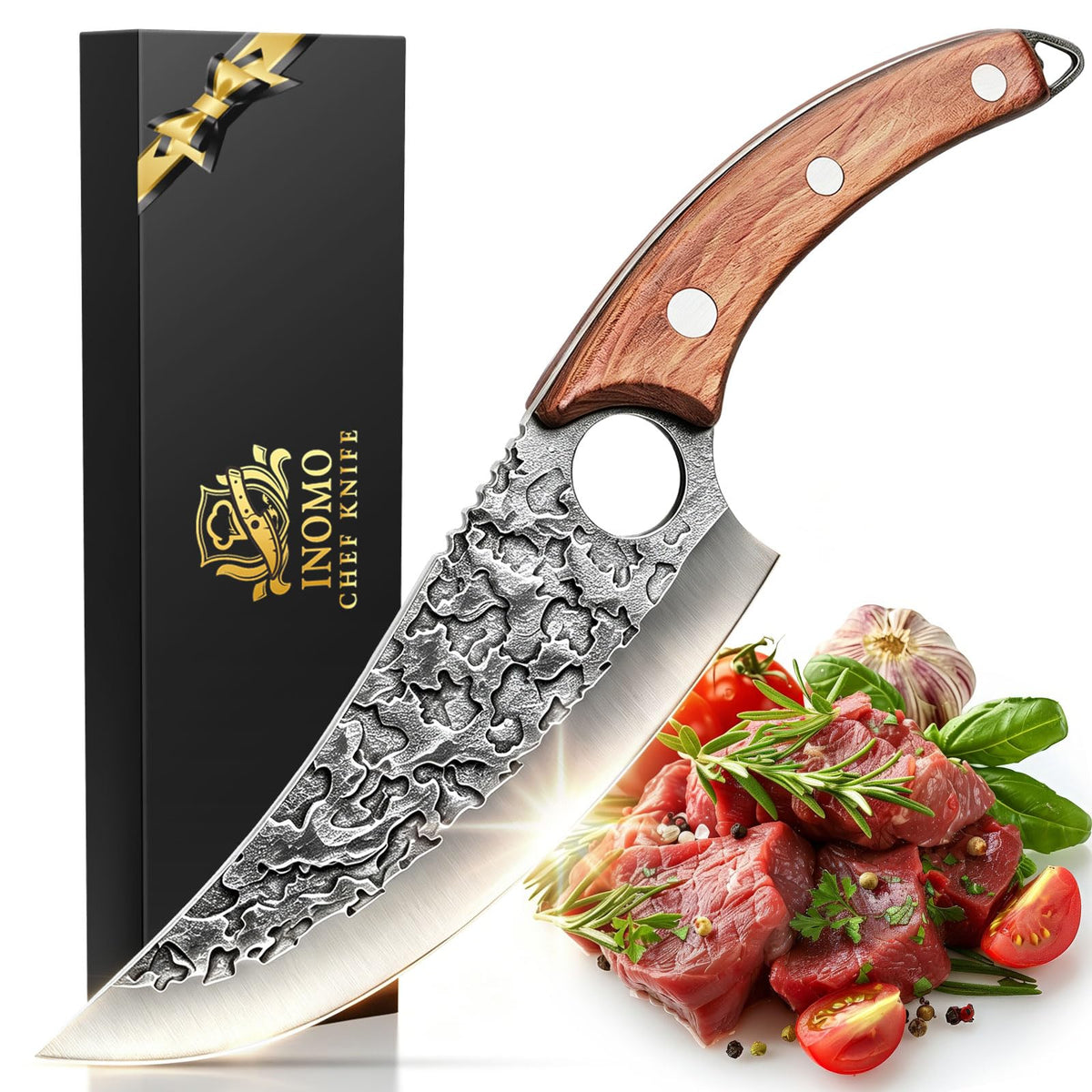 Christmas Stocking Stuffers for Men, Kitchen Knife Sharp, Japanese Steel Chef Knife, Birthday Unique Gifts for Men Him Dad Boyfriend Husband, Hand Forged Boning Knives for Meat Cutting Cleaver 🍁 All In One Marketplace Canada