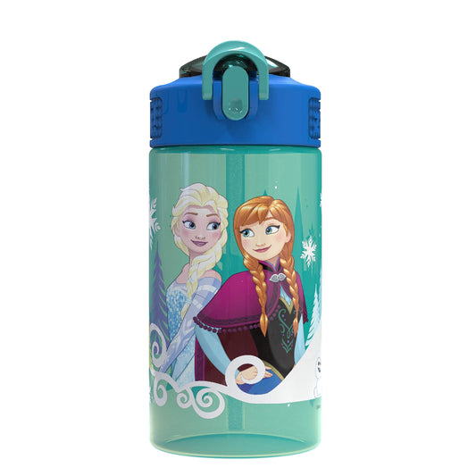 Zak Designs Disney La Reine des Neiges Bouteille d'eau pour enfants de 473 ml avec paille anti-fuite 🍁 All In One Marketplace Canada