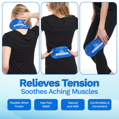 Reusable Cold Gel Ice Packs for Injuries | 4 Pack Cold Compress Gel Ice Pack for Knee, Neck, Hip, Shoulder & Back Pain - Available at All In One Marketplace Canada