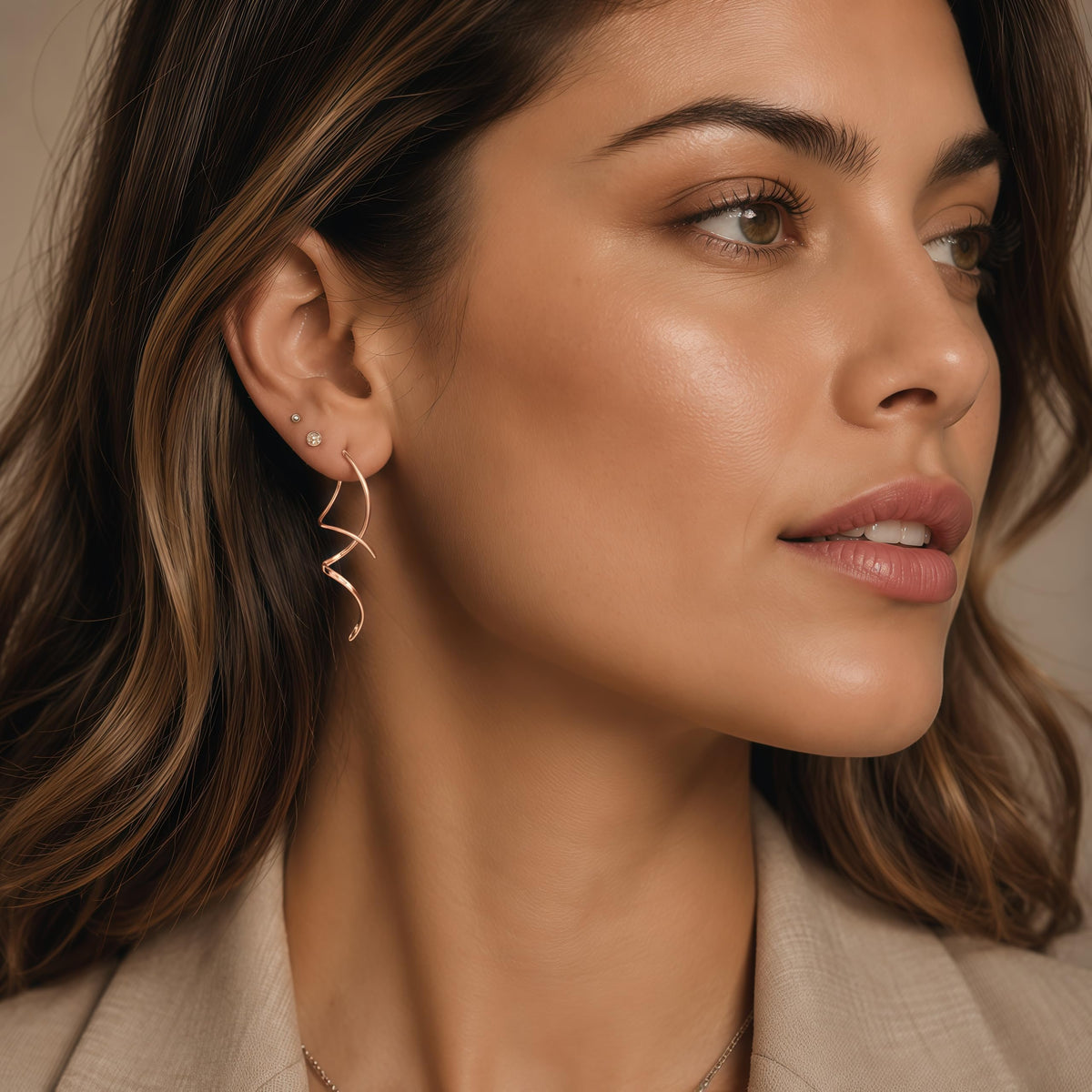 Earrings for Women Spiral threader earrings hand bent dangle earrings for women，suitable for gift giving, perfect for your birthday party, Christmas, gift giving. 🍁 All In One Marketplace Canada