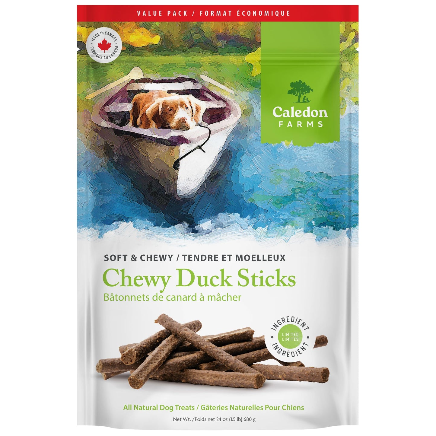 Caledon Farms, Chewy Duck Sticks Value Pack, 680 g, Dog Treats 🍁 All In One Marketplace Canada