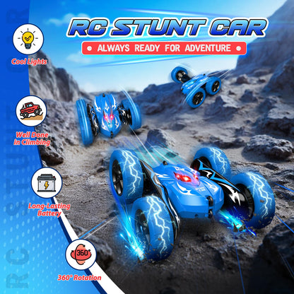2.4GHz RC Car Toys for Boys 3-9, vicia 4WD Stunt Car with Double-Sided 360°Rotating Remote Control Cars for Kids Car Toys for 3 4 5 6 7 8 9 10 12 Year Old Boy Gifts Birthday Christmas 🍁 All In One Marketplace Canada
