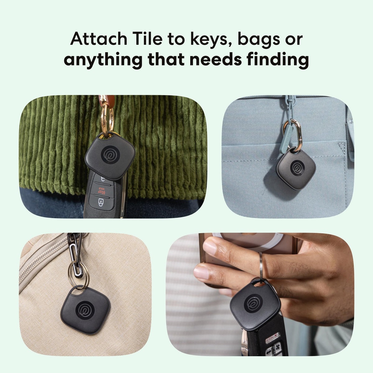 Life360 Tile Starter Pack - Bluetooth Trackers and Item Finders for Keys, Wallets & More. Both iOS and Android Compatible. Phone Finder. 2-Pack (Black Mate/Slim)