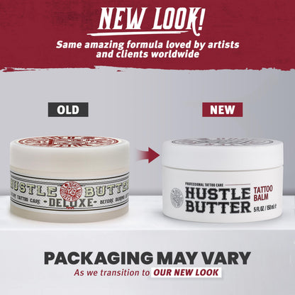 Hustle Butter Tattoo Aftercare 5oz Tattoo Balm, Heals + Protects New Tattoos and Rejuvenates Older Tattoos - 100% Vegan Tattoo Cream No-Petroleum - Available at All In One Marketplace Canada