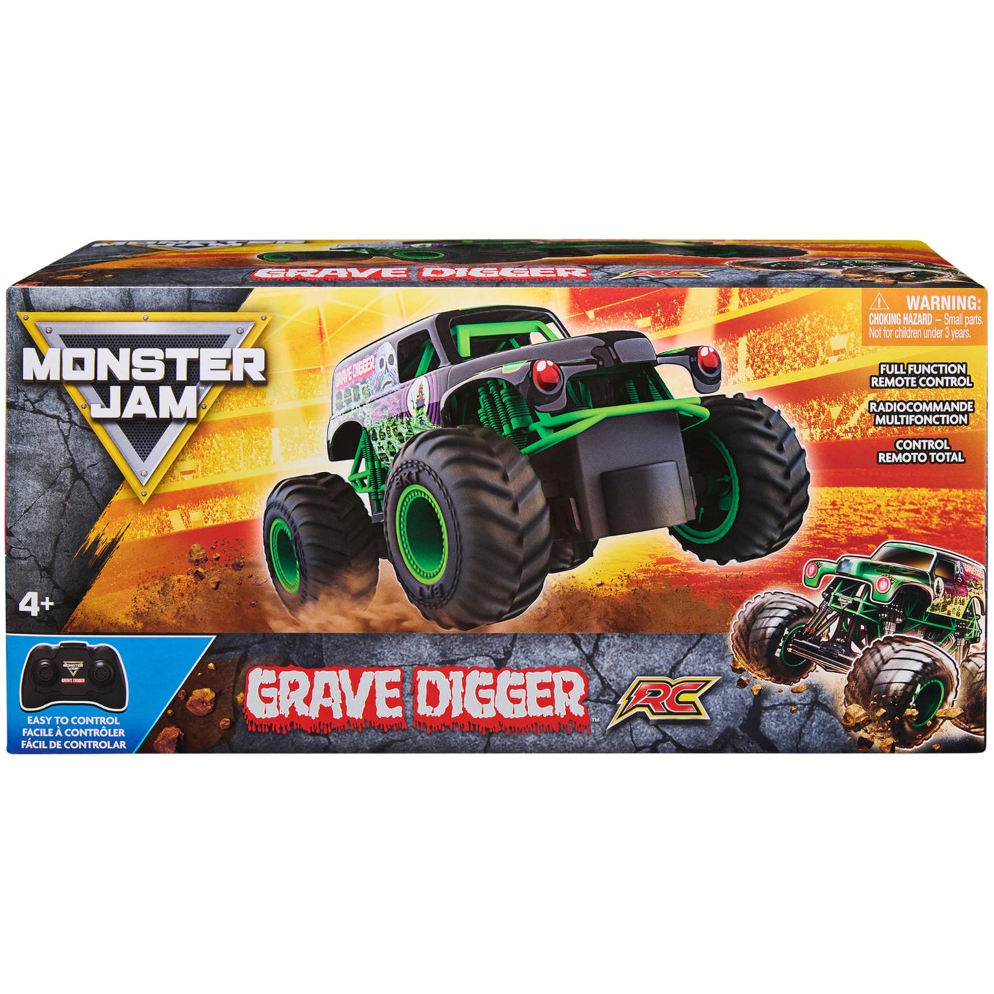 Monster Jam , Official Grave Digger Remote Control Monster Truck Toy, 1:24 Scale, 2.4 GHz, for Ages 4 and Up 🍁 All In One Marketplace Canada