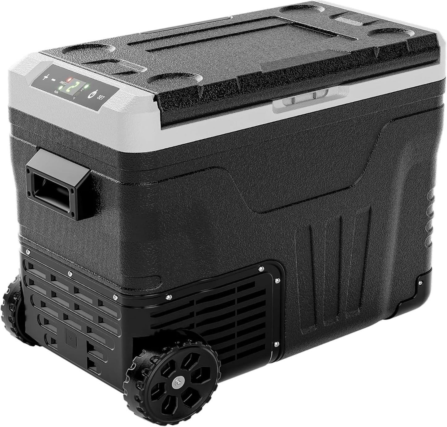 EUHOMY 12 Volt Refrigerator, 47QT(45L) Dual Zone Electric Cooler, Portable Freezer 12V/24V DC 110-240V AC, 12V Fridge -4℉~68℉, 12V Cooler with Wheels & Basket for Travel, Truck, Boat, Camping 🍁 All In One Marketplace Canada EUHOMY