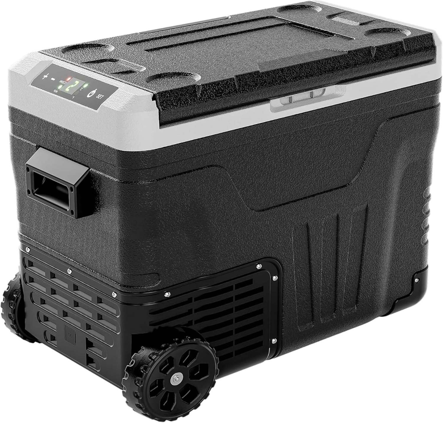 EUHOMY 12 Volt Refrigerator, 47QT(45L) Dual Zone Electric Cooler, Portable Freezer 12V/24V DC 110-240V AC, 12V Fridge -4℉~68℉, 12V Cooler with Wheels & Basket for Travel, Truck, Boat, Camping 🍁 All In One Marketplace Canada EUHOMY