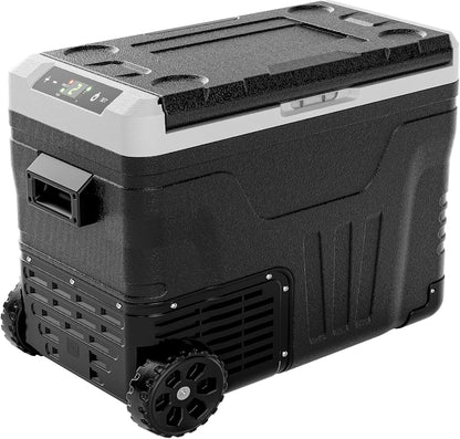 EUHOMY 12 Volt Refrigerator, 47QT(45L) Dual Zone Electric Cooler, Portable Freezer 12V/24V DC 110-240V AC, 12V Fridge -4℉~68℉, 12V Cooler with Wheels & Basket for Travel, Truck, Boat, Camping 🍁 All In One Marketplace Canada EUHOMY