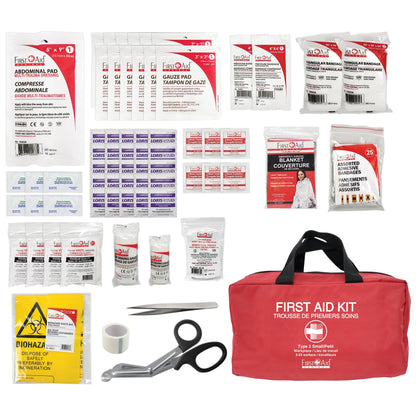 First Aid Central AZ-CSA2SN Type 2 25-Person Basic First Aid Kit, 91 Pieces FIRST AID CENTRAL