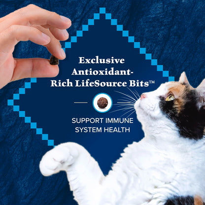 Blue Buffalo Wilderness Chicken Natural High-Protein Grain-Free Dry Food for Adult Indoor Cats, Real Chicken First, Antioxidant-Rich LifeSource Bits Support Immunity, Promotes Strong Muscles, 5 lbs.