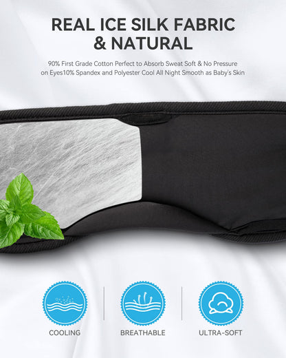 MUSICOZY Sleep Headphones Breathable Bluetooth 5.4 Headband 3D Sleeping Headphones, Wireless Eye Mask Sleep Earbuds for Side Sleeper Office Air Travel Cool Tech Gadgets Unique Gifts (Matte Black) - Available at All In One Marketplace Canada