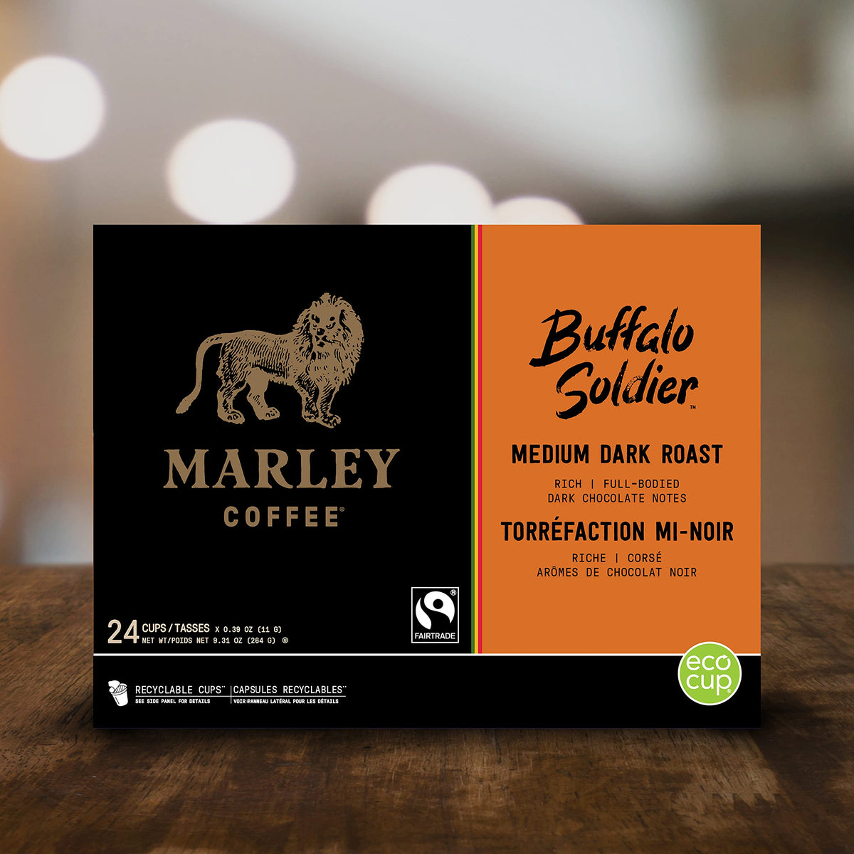 Marley Coffee Buffalo Soldier, Medium-Dark Roast, 24 Count
