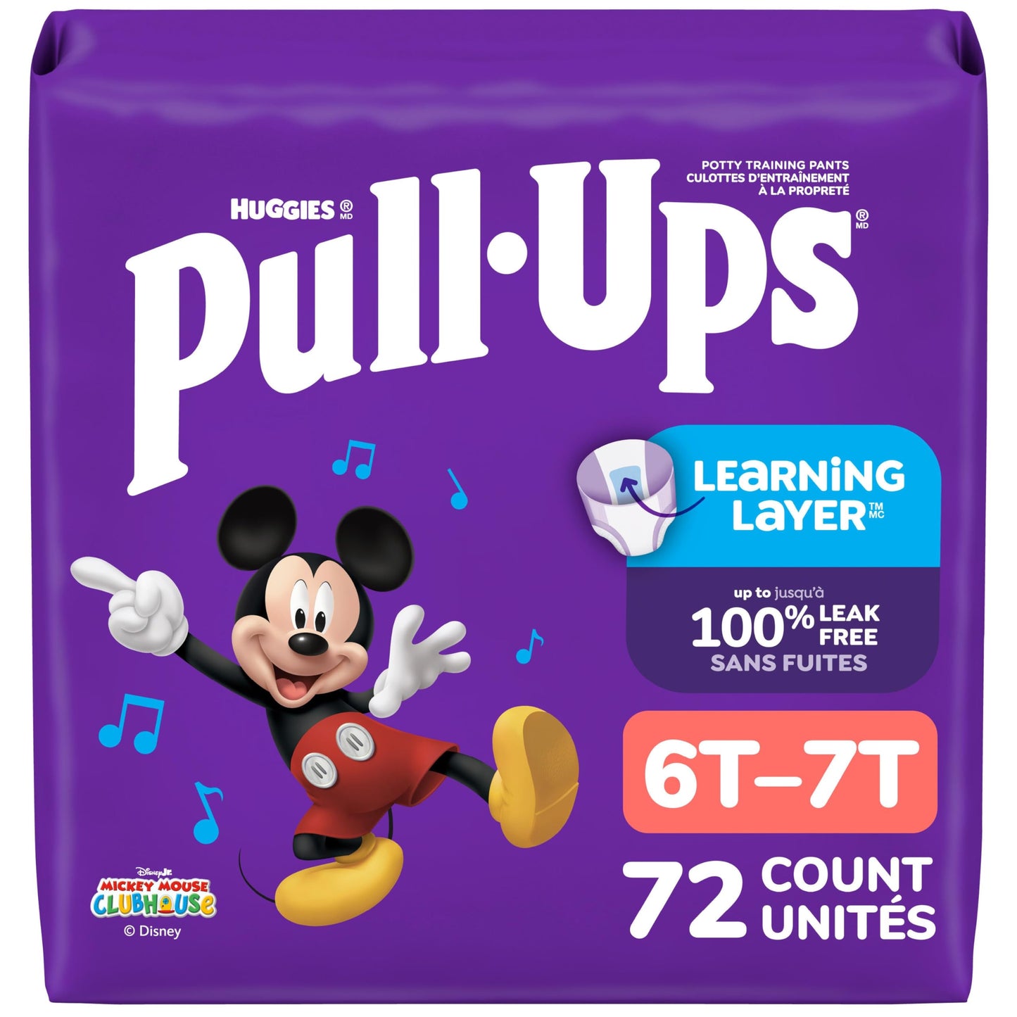 Pull-Ups Boys' Potty Training Pants, Size 6T-7T (55-75 lbs), 72 Count