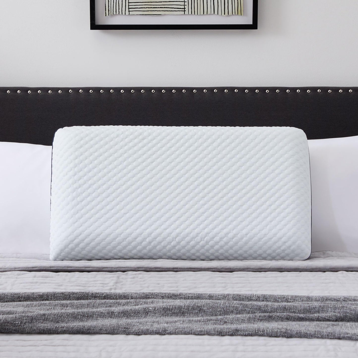 WEEKENDER Ventilated Gel Memory Foam Pillow - Washable Cover - Queen Size(Pack of 1), White WEEKENDER