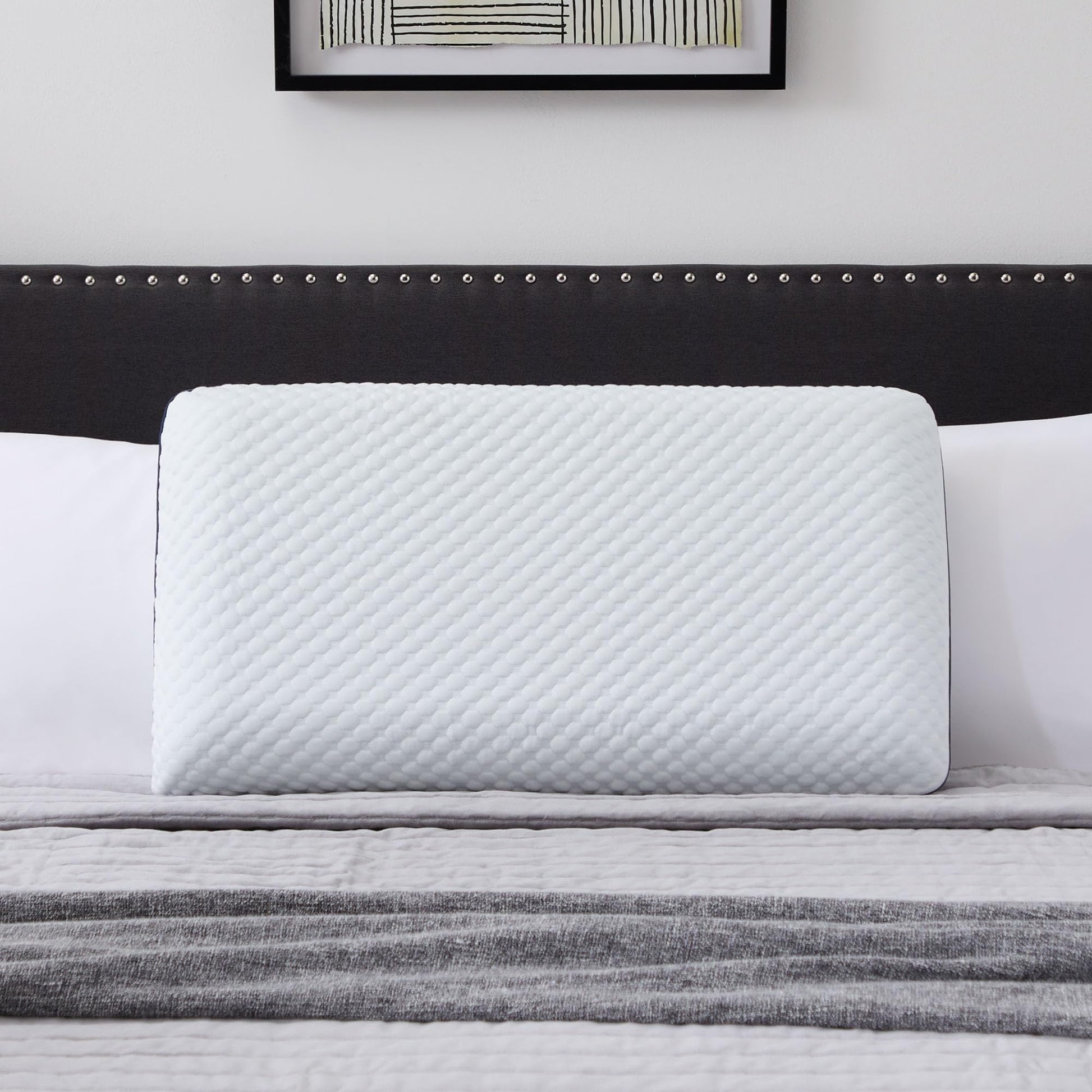 WEEKENDER Ventilated Gel Memory Foam Pillow - Washable Cover - Queen Size(Pack of 1), White WEEKENDER