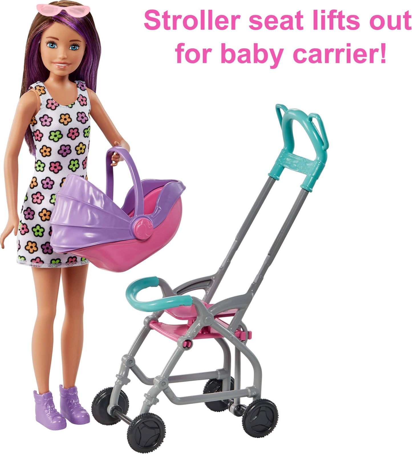 Barbie Skipper Babysitters, Inc. Playset with Skipper Babysitter Doll (Brunette), Stroller, Baby Doll & 5 Accessories, Toy for 3 Year Olds & Up - Available at All In One Marketplace Canada