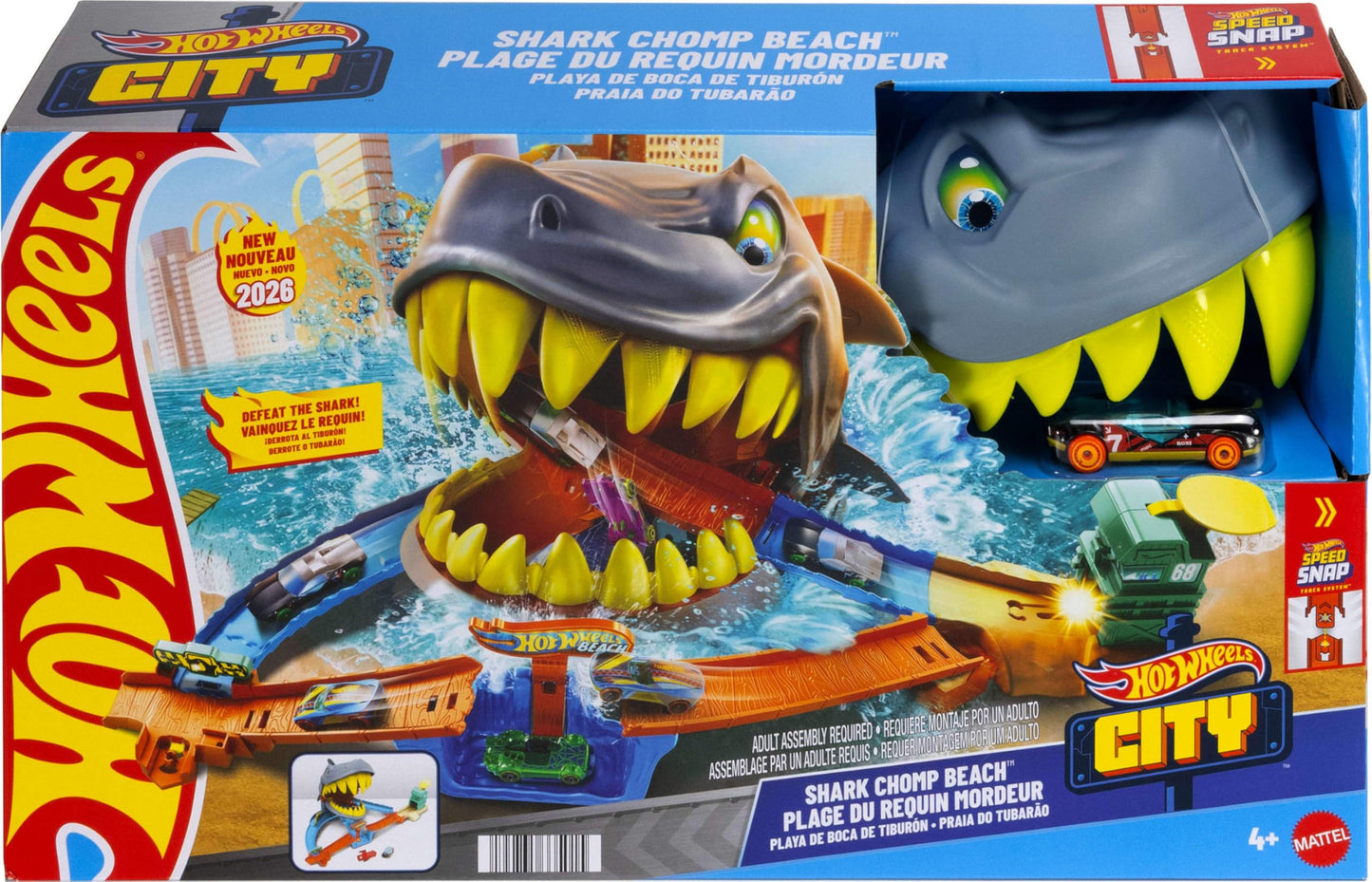Hot Wheels City Shark Chomp Beach Playset & 1:64 Scale Toy Car 🍁 All In One Marketplace Canada
