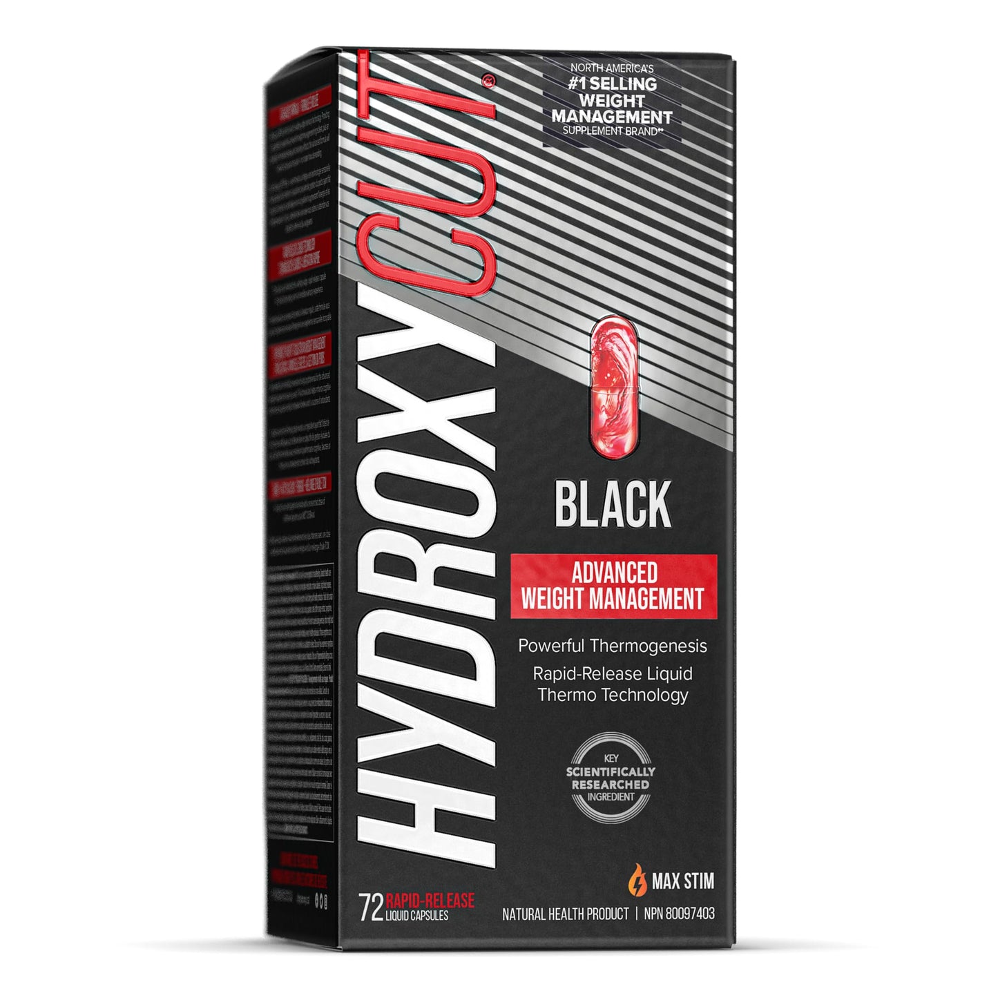 Hydroxycut Weight Loss Pills for Women & Men, Hydroxycut Black - 72 Pills Hydroxycut