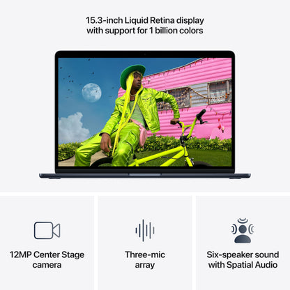 Apple 2026 MacBook Air 15-inch Laptop with M5 chip (10-core CPU and 10-core GPU, 16GB Unified Memory, 512GB SSD Storage) - Midnight - English Keyboard