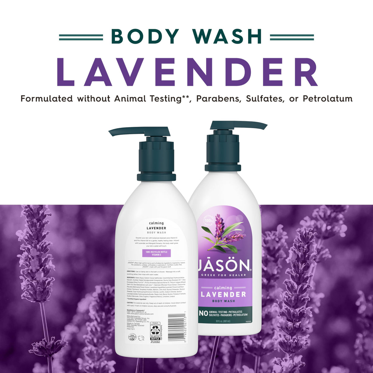 Jason Body Wash - calming lavender 887 ml, Packaging may vary