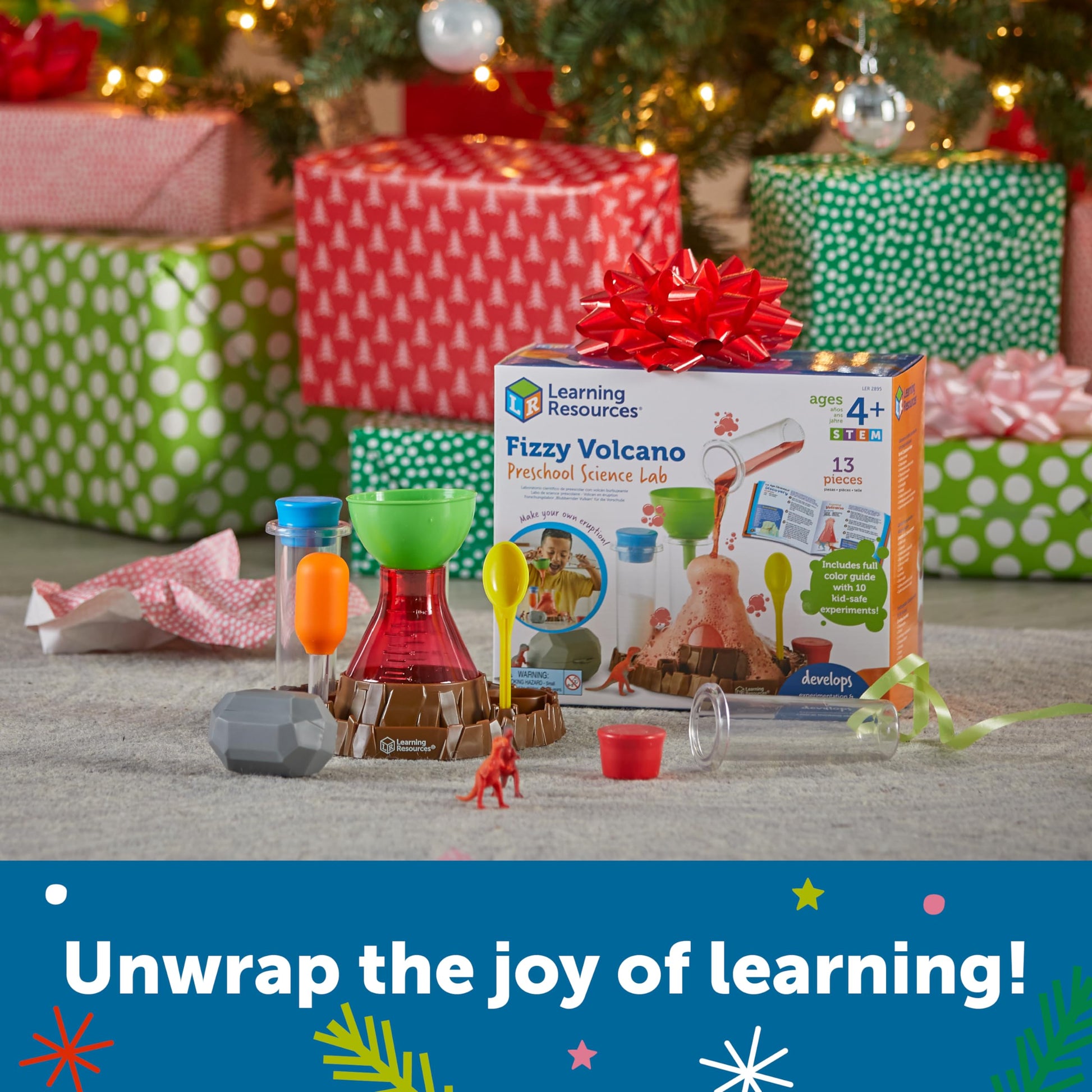 Learning Resources Fizzy Volcano, 13 Pieces, Ages 4+, Preschool Science Lab, Science Kits for Kids, Science Experiments for Kids,STEM Toys for Kids Learning Resources