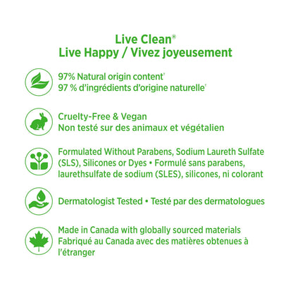 Live Clean Foaming Hand Wash, Lemon Mint, 400 mL, 4 Count