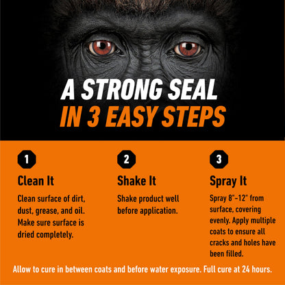 Gorilla Waterproof Patch & Seal Spray, Flexible Rubberized Coating, Seals Out Water Air & Moisture, Stops & Prevents Leaks, White, 14oz/396g, (Pack of 1) 🍁 All In One Marketplace Canada