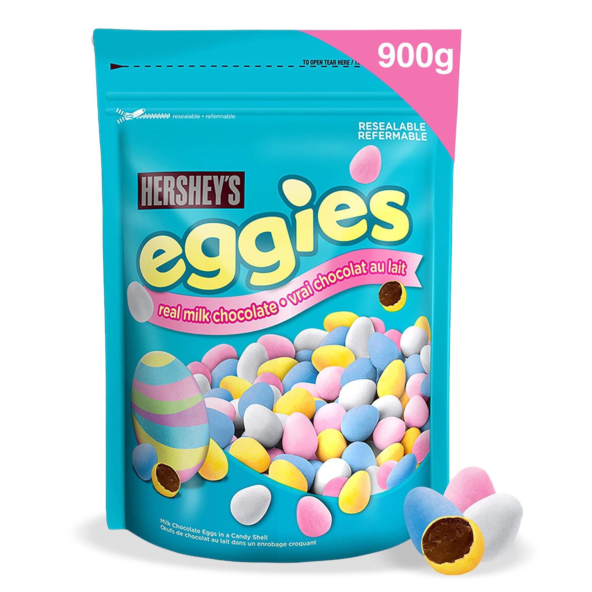 HERSHEY'S Eggies Milk Chocolate Easter Eggs, 900g Bag