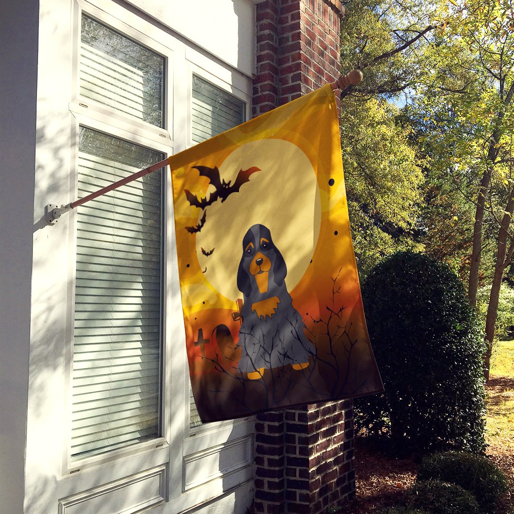 Drapeau de maison en toile Caroline's Treasures BB4359CHF Épagneul cocker noir et feu pour Halloween, grand format, multicolore