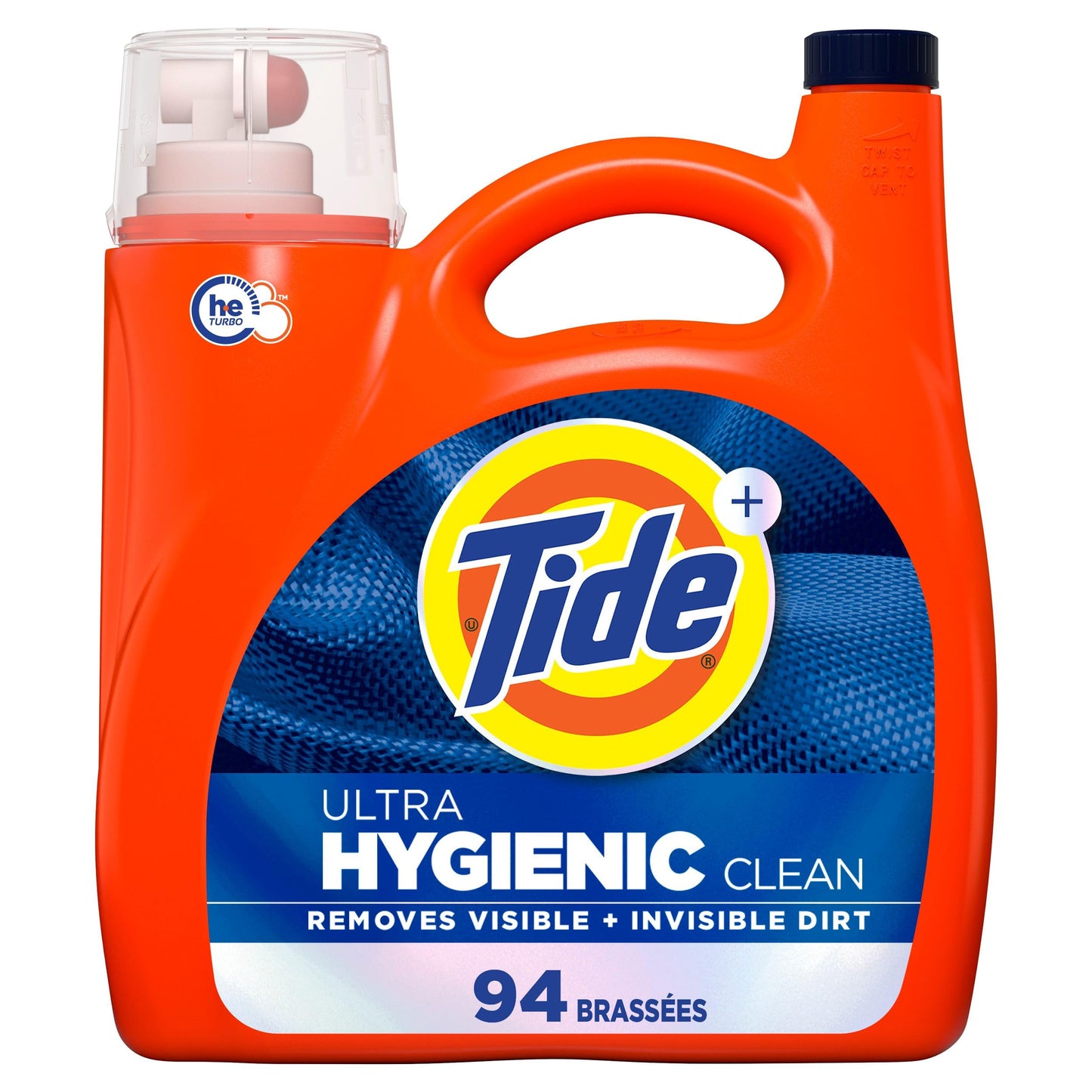 Tide Ultra Hygienic Clean Liquid Laundry Detergent, Original Scent, Removes visible and invisible dirt, Laundry Detergent Liquid, 94 Loads, 3.9L - Available at All In One Marketplace Canada