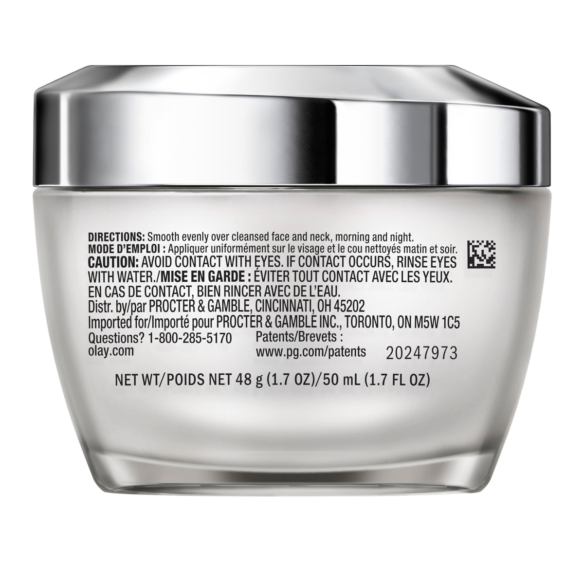 Olay Collagen Peptide Face Moisturizer, Firming Cream for Women, Fragrance-Free, Non-Greasy - Hydrating, Anti-Aging, Anti-Wrinkle, Smoothing of Fine Lines, Tightening Skin Care - Niacinamide, 50 mL