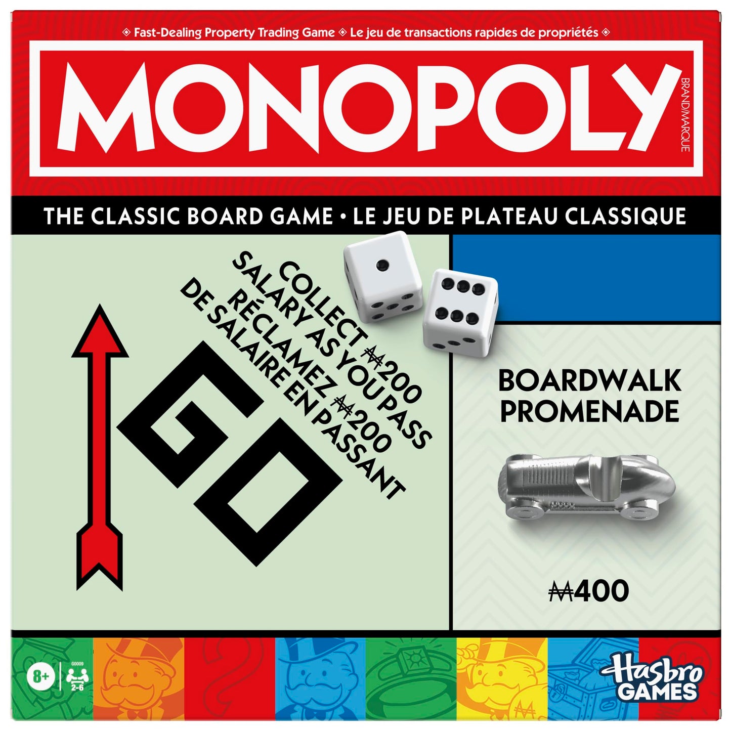 Monopoly Board Game | Classic Game with Storage Tray and Larger Tokens | Ages 8+ | 2 to 6 Players | Family Games for Kids and Adults | Kids Gifts (English & French) 🍁 All In One Marketplace Canada