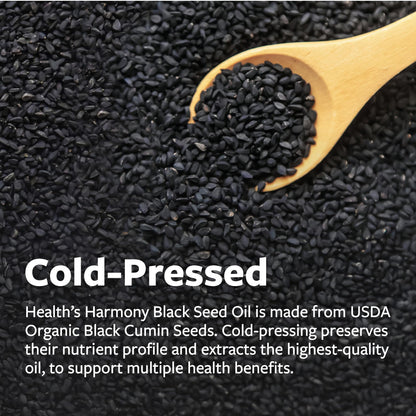 Organic Black Seed Oil | Cold Pressed Pure Black Cumin Seed Oil | Antioxidant, Blood Sugar & Liver Support | 100% Pure, Virgin Nigella Sativa | Zero Additives, Vegan & Non-GMO | 240ml (8 oz.) - Available at All In One Marketplace Canada