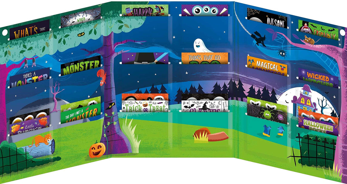 Ma bibliothèque d'Halloween épouvantable : avec 18 livres et des autocollants
