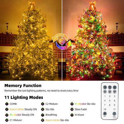 Tcamp 262FT 800 LED Color Changing Christmas Tree Lights Outdoor Indoor 🍁 All In One Marketplace Canada