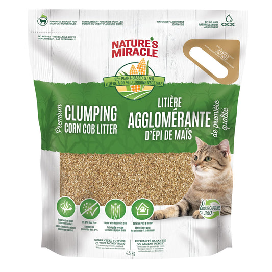 Nature’s Miracle Premium Clumping Corn Cob Litter, 10 Pounds, Made with Real Corn Cob for Fast-Clumping Litter for Multi-Cat Households 🍁 All In One Marketplace Canada