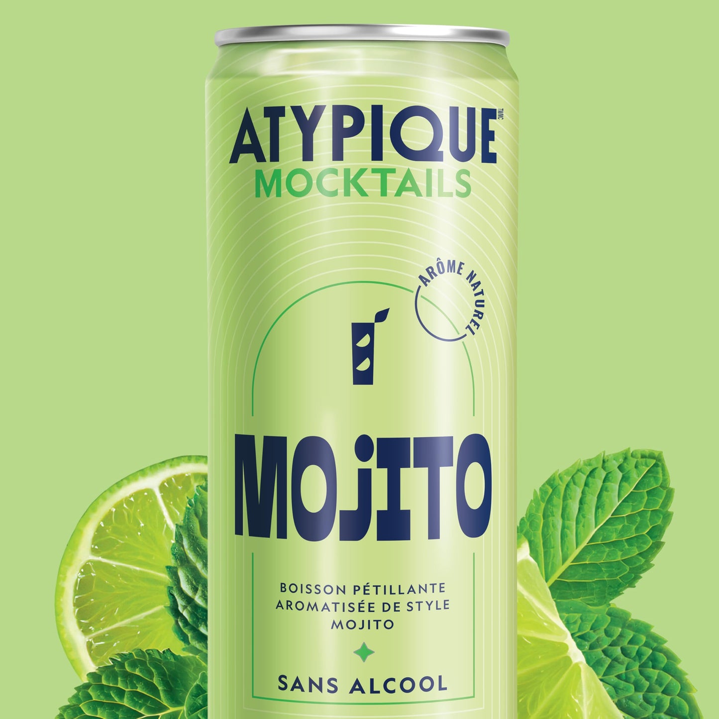 Atypique Non-Alcoholic Cocktail, Mojito, 355 mL, 12-Count 🍁 All In One Marketplace Canada