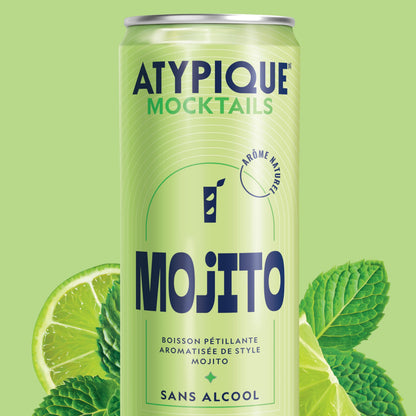 Atypique Non-Alcoholic Cocktail, Mojito, 355 mL, 12-Count 🍁 All In One Marketplace Canada