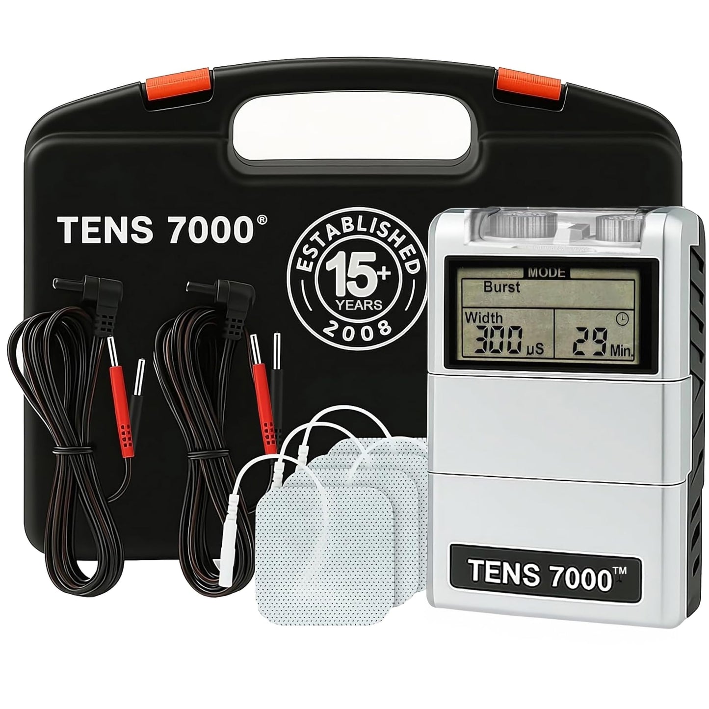 TENS 7000 Digital TENS Machine with Accessories - Muscle Stimulator Machine for Back Pain Relief, Sciatica, Neck, Nerve, Shoulder, Hip, Elbow, Muscle Pain Relief - Available at All In One Marketplace Canada