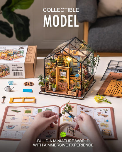 Rolife DIY Miniature Greenhouse Kits for Adults - Cathy's Flower House 🍁 All In One Marketplace Canada