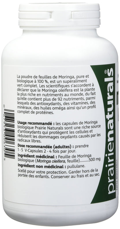 Prairie Naturals Organic Moringa Leaf VCaps - 180 Count