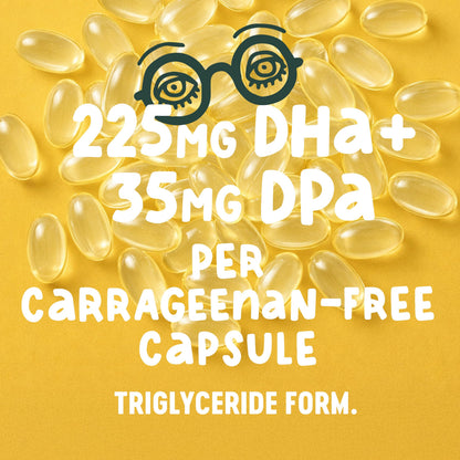 Freshfield Vegan Omega 3, Algae (Algal) Oil, Fish Oil Free Company, Third Party Tested, Carrageenan Free, DHA Supplement w/DPA, Plant Based Omega. Supports Heart, Brain, Joint Health - Available at All In One Marketplace Canada
