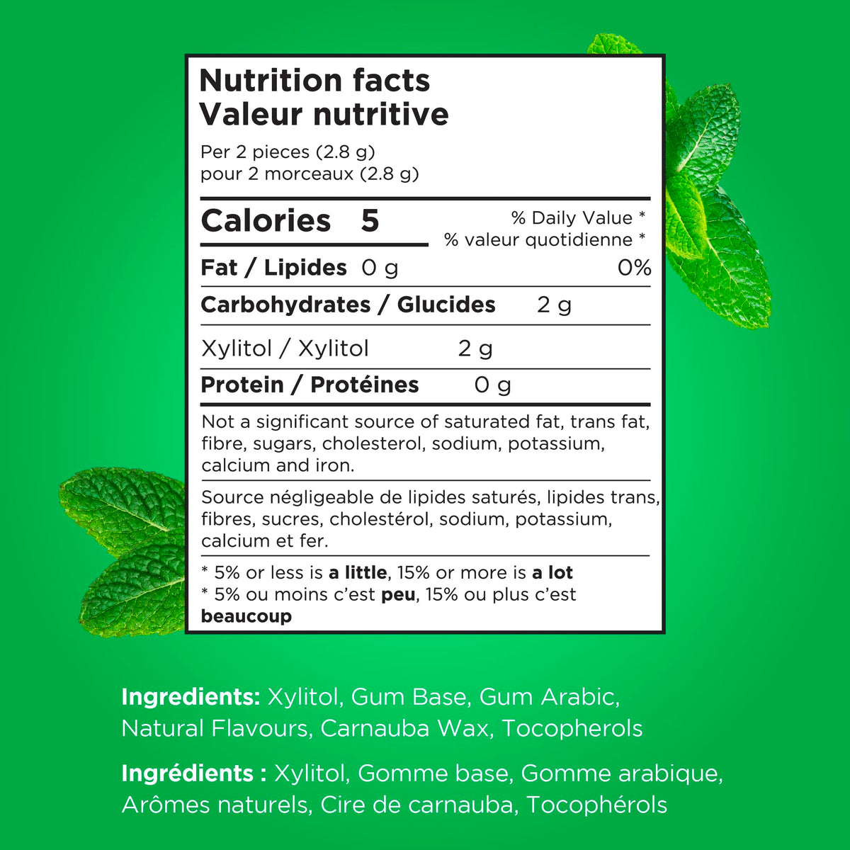 PUR Gum, Spearmint, Xylitol Gum, No Artificial flavour, 660 Count (12x55)