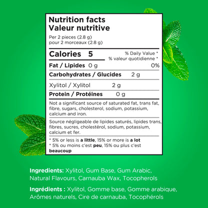 PUR Gum, Spearmint, Xylitol Gum, No Artificial flavour, 660 Count (12x55)