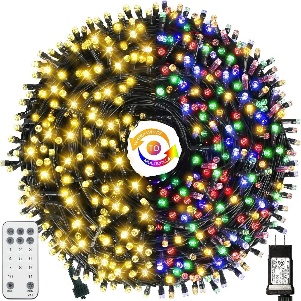 MZD8391 105FT 300LED Color Changing Christmas Light, Christmas Tree Lights 🍁 All In One Marketplace Canada