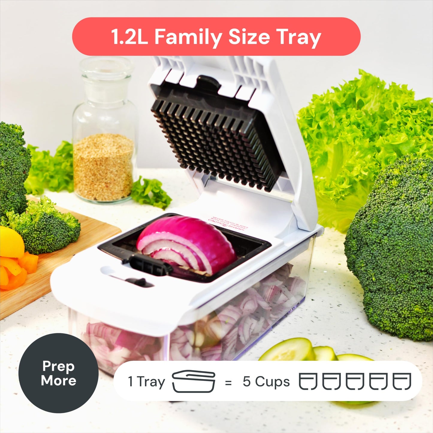 Fullstar Pro Original - Vegetable Chopper, Cutter & Spiralizer - 4 Blades