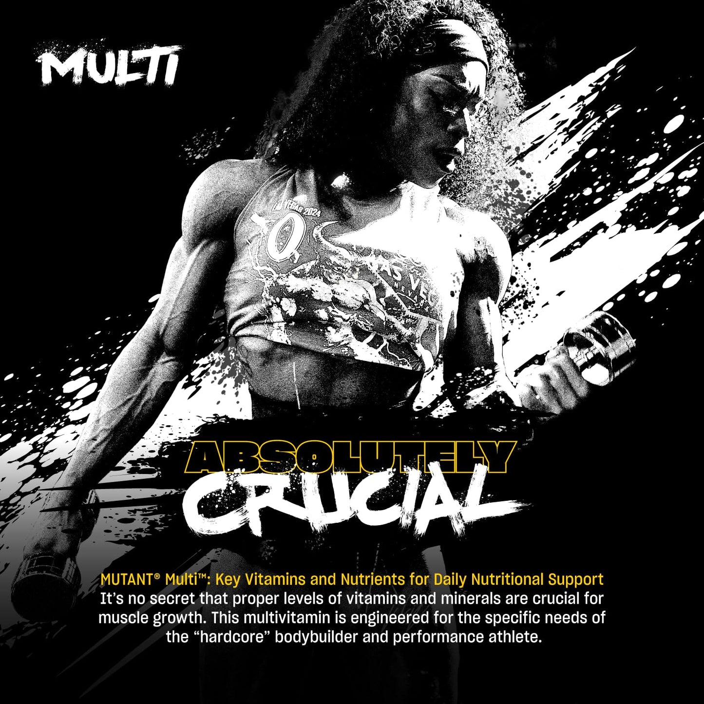 MUTANT Multi Vitamins - Men's Multivitamin for Hardcore Athletes & Body Builders, Supports Muscle Function, Energy Metabolism, Immune Health with 70 Vitamins Minerals Antioxidants (60 Caplets, CA) - Available at All In One Marketplace Canada