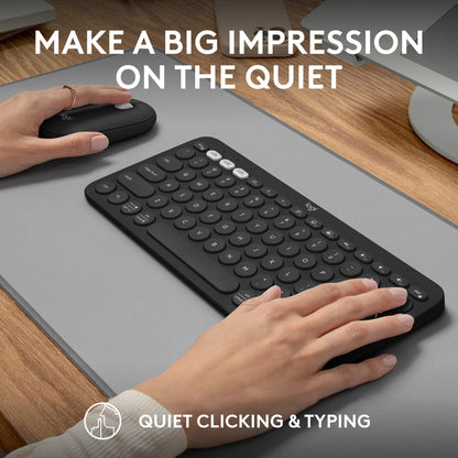 Logitech Pebble 2 Silent Compact Wireless Keyboard and Mouse Combo - Black