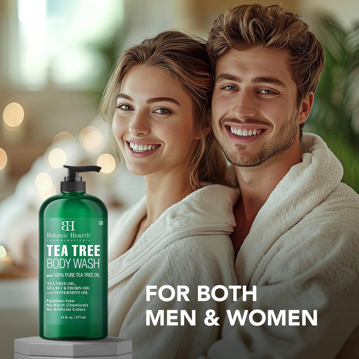Botanic Hearth Tea Tree Body Wash | Shower Gel - 16 fl oz Helps Nail Conditions Athletes Foot Ringworms Jock Itch & Body Odor Soothes Itching & Promotes Healthy Skin and Feet Naturally Scented - Available at All In One Marketplace Canada